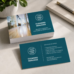 Modern Cleaning Services Foto Logo Turkoois Visitekaartje