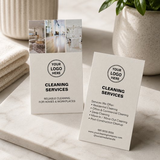 Modern Cleaning Services Foto Logo Visitekaartje