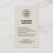 Modern Cleaning Services Foto Logo Visitekaartje (Achterkant)