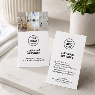 Modern Cleaning Services Foto Logo Wit Visitekaartje