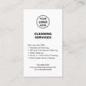 Modern Cleaning Services Foto Logo Wit Visitekaartje (Achterkant)