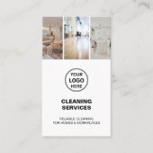 Modern Cleaning Services Foto Logo Wit Visitekaartje (Voorkant)