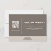 Modern Cleaning Services Logo QR Code Taupe Bedankkaart (Achterkant)