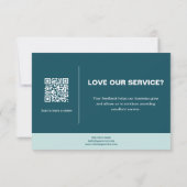 Modern Cleaning Services Logo QR Code Teal Bedankkaart (Achterkant)