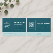 Modern Cleaning Services Logo QR Code Teal