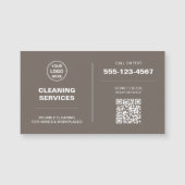 Modern Cleaning Services Logo QR Magnetische Kaart (Voorkant)