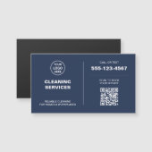 Modern Cleaning Services Logo QR Magnetische Kaart (Voorkant / Achterkant)