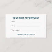 Modern Cleaning Services Logo Teal Afsprakenkaartje (Achterkant)