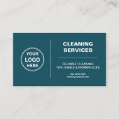 Modern Cleaning Services Logo Teal Afsprakenkaartje (Voorkant)