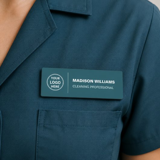 Modern Cleaning Services Logo Turkoois Naamplaatje