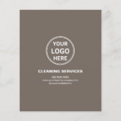 Modern Cleaning Services Photo Logo Taupe Flyer (Achterkant)
