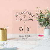 Modern Clear Acrylic Wedding Welcome Sign Design Acryl Bord (Huwelijk)