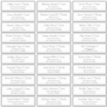 Modern Clear Wedding Guest Names Address Sticker<br><div class="desc">Bestaat uit eenvoudige serif en moderne cursieve manuscripttypografie. Deze elementen zijn eenvoudig,  elegant en modern. Dit heeft 30 sticker. Dit is ontworpen door White Paper Birch Co. exclusief voor Zazzle. Hier te vinden op: http://www.zazzle.com/store/whitepaperbirch</div>