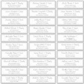 Modern Clear Wedding Guest Names Address Sticker (Voorkant)
