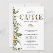 Modern Clementine Cutie Baby shower Kaart (Voorkant)
