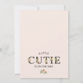Modern Clementine Cutie Baby shower Kaart (Achterkant)