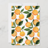 Modern Clementine Little Cutie Baby shower Kaart (Achterkant)