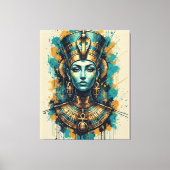 Modern Cleopatra – Abstract Liquid Colors Art  Canvas Afdruk (Voorkant)