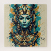 Modern Cleopatra – Abstract Liquid Colors Art Legpuzzel (Verticaal)