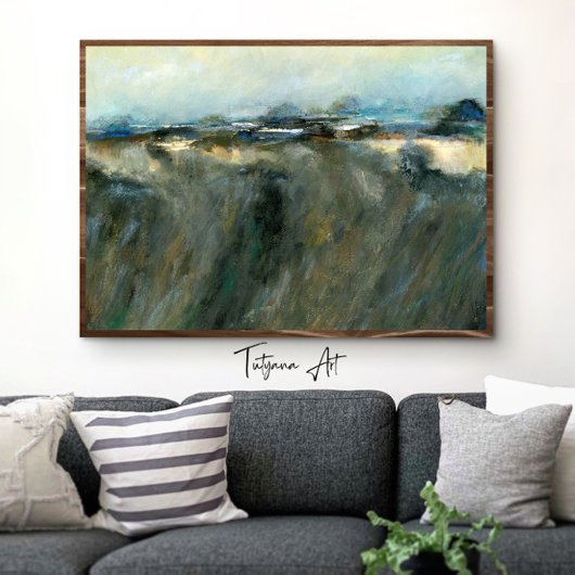 Modern Cliff Edges Abstract Landschapsschilderij Poster