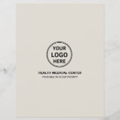 Modern Clinic Doctor Healthcare Custom Logo Flyer (Achterkant)