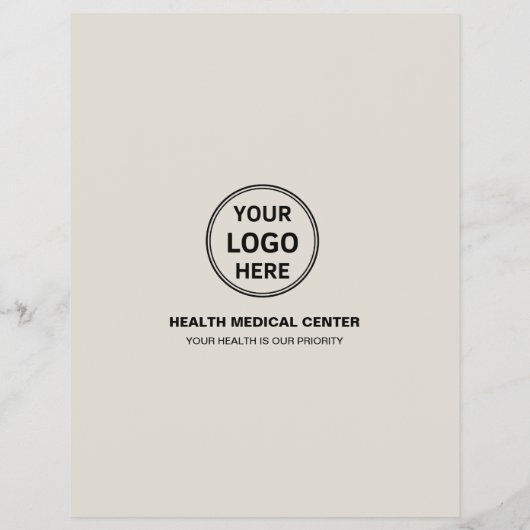 Modern Clinic Doctor Healthcare Custom Logo Flyer (Achterkant)