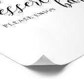 Modern Clligraphy Wedding Dessert Bar Sign Poster (Hoek)