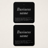 Modern Clothing Hang Label Vierkante Visitekaartjes (Voorkant /achterkant)