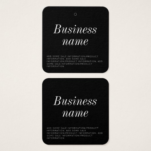 Modern Clothing Hang Label Vierkante Visitekaartjes (Voorkant /achterkant)