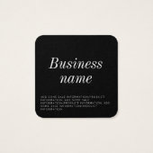 Modern Clothing Hang Label Vierkante Visitekaartjes (Achterkant)