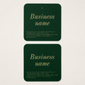 Modern Clothing Hang Label Vierkante Visitekaartjes (Voorkant /achterkant)