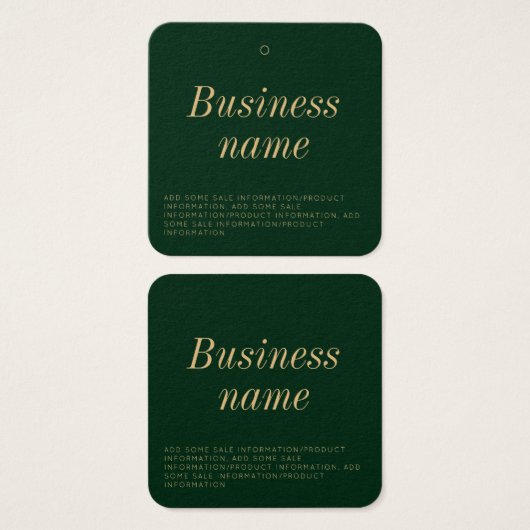 Modern Clothing Hang Label Vierkante Visitekaartjes (Voorkant /achterkant)