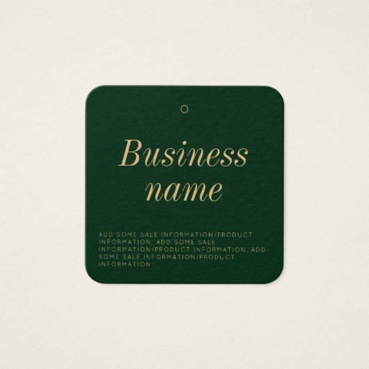 Modern Clothing Hang Label Vierkante Visitekaartjes (Voorkant)