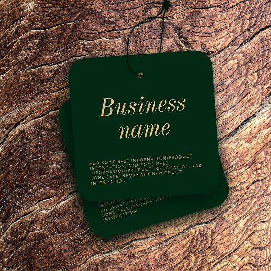 Modern Clothing Hang Label Vierkante Visitekaartjes