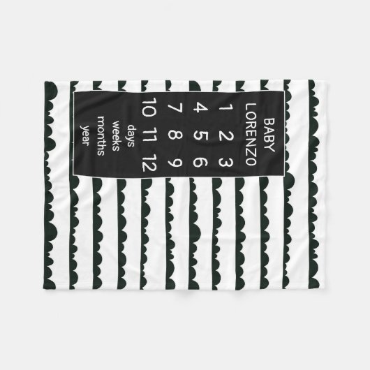 Modern Clouds Baby Milestone Blanket Fleece Deken (Voorkant (Horizontaal))