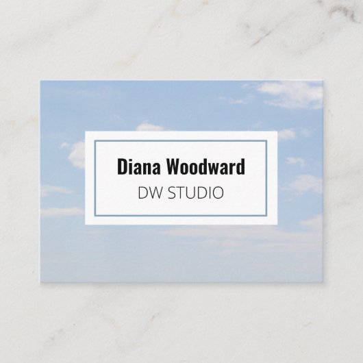 Modern Clouds Photo Visitekaartje (Voorkant)