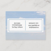 Modern Clouds Photo Visitekaartje (Achterkant)