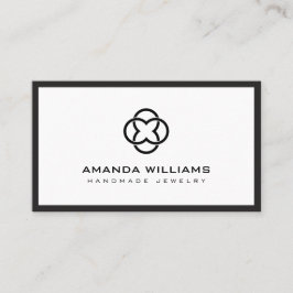 Modern Clover Logo Luxury Boutique Classic Visitekaartje