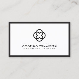 Modern Clover Logo Luxury Boutique Classic Visitekaartje