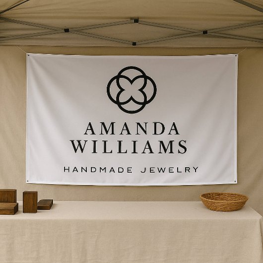 Modern Clover Logo Luxury Boutique Spandoek