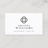 Modern Clover Logo Luxury Boutique Visitekaartje (Voorkant)