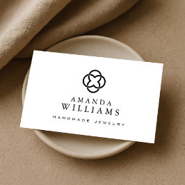 Modern Clover Logo Luxury Boutique Visitekaartje