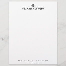 Modern Clover Logo Luxury Boutique White Persoonlijk Briefhoofd