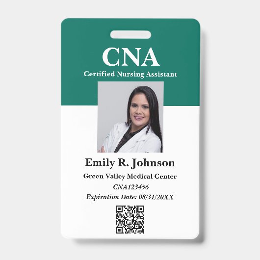 Modern CNA ID Badge wordt: (Voorzijde)