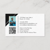 Modern Coach Personal Trainer Fitness Photos Gym Visitekaartje (Achterkant)
