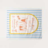 Modern Coastal Bachelorette Party Backdrop Banner Wandkleed (Voorkant (horizontaal))