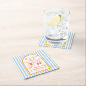 Modern Coastal Bachelorette Party Paper Coasters Kartonnen Onderzetters (Insitu)