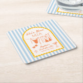 Modern Coastal Bachelorette Party Paper Coasters Kartonnen Onderzetters (Schuin)