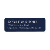 Modern Coastal Blue Return Address Labels (Voorkant)