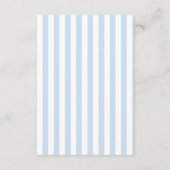 Modern Coastal Blue Stripes Wedding Details Informatiekaartje (Achterkant)